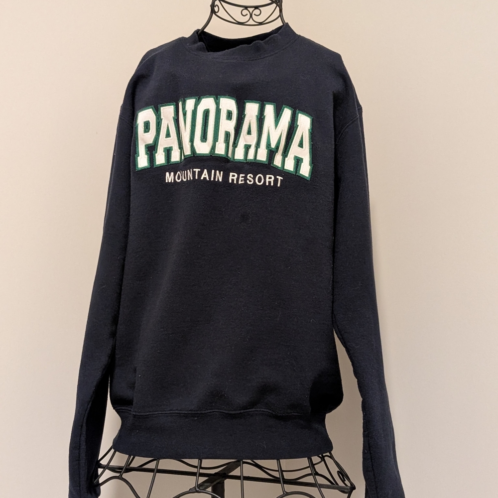Champion Panorama Mountain Resort Crewneck - Navy Blue - Size Small